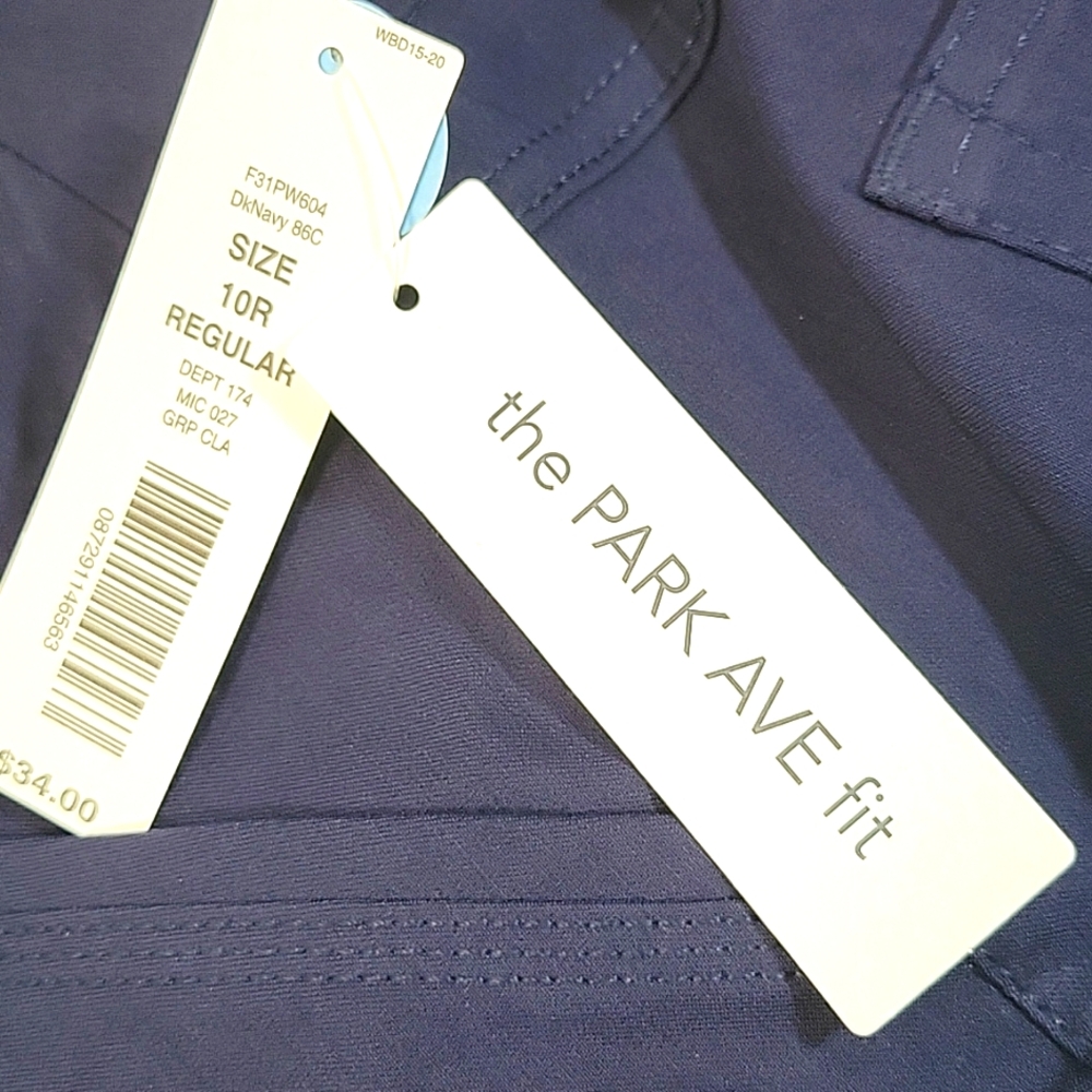 NWT Westbound Women's Navy Blue Classic Fit Pants Size 10R - Picture 3 of 7